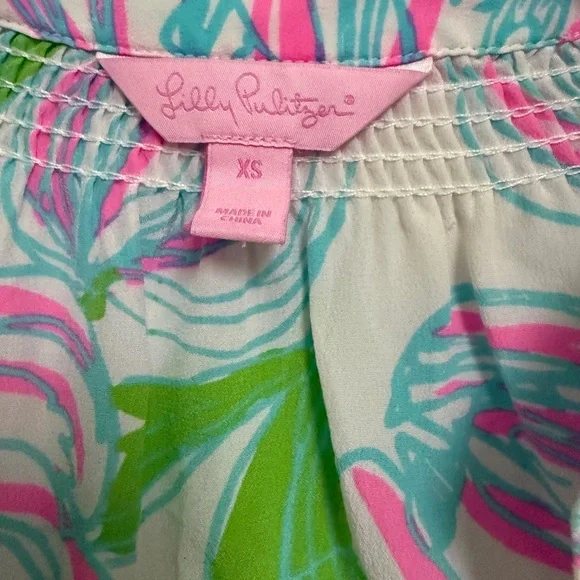 Lilly Pulitzer HOUSTON SLEEVELESS SILK BLOUSE Top Ring The Bellboy - Picture 5 of 6